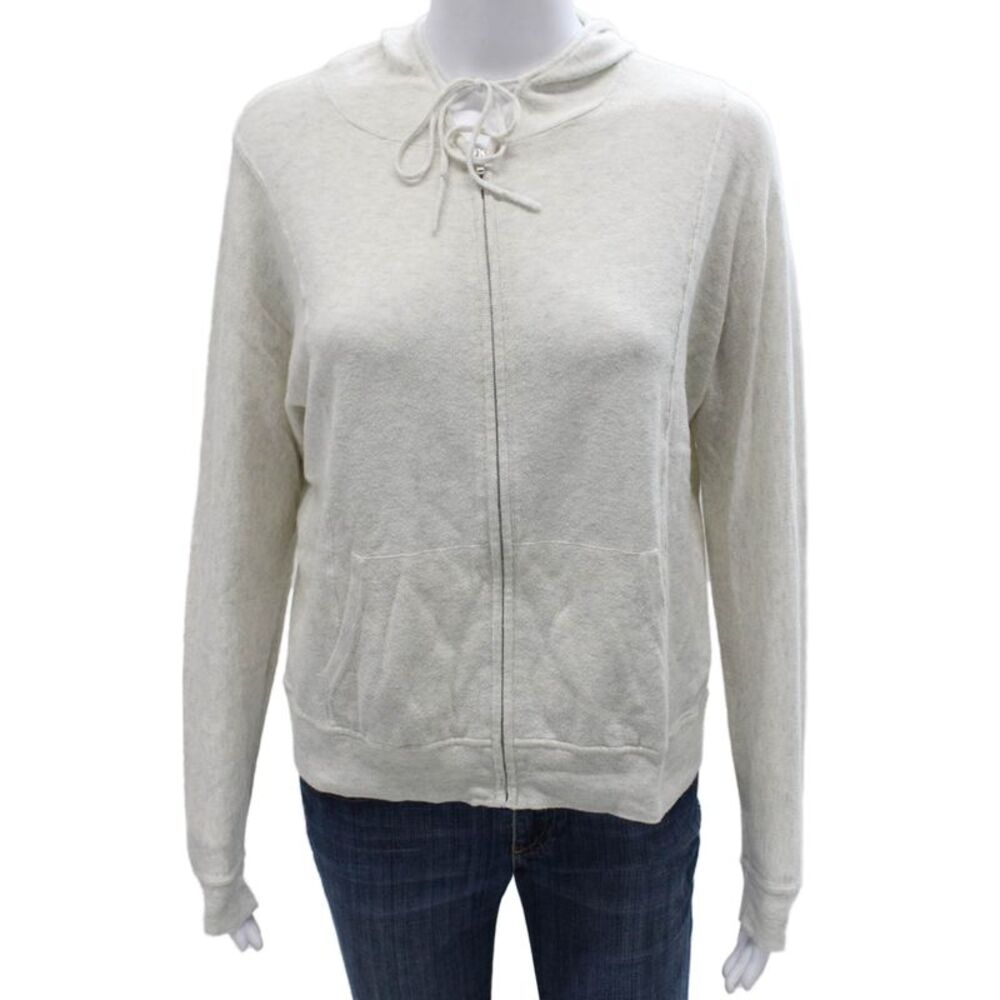 Cotton By Autumn Cashmere Womens Full Zip Hoodie Gray Cotton Size XS
